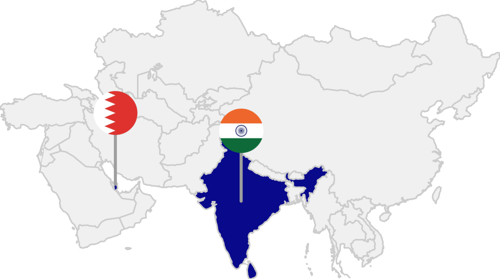We are in Bahrain and India